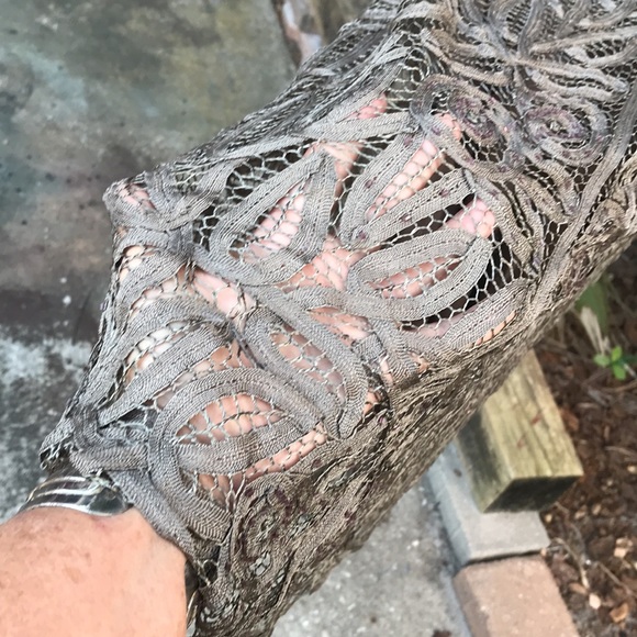 Soulmates beaded crochet silk lace maxi skirt - Picture 2 of 8